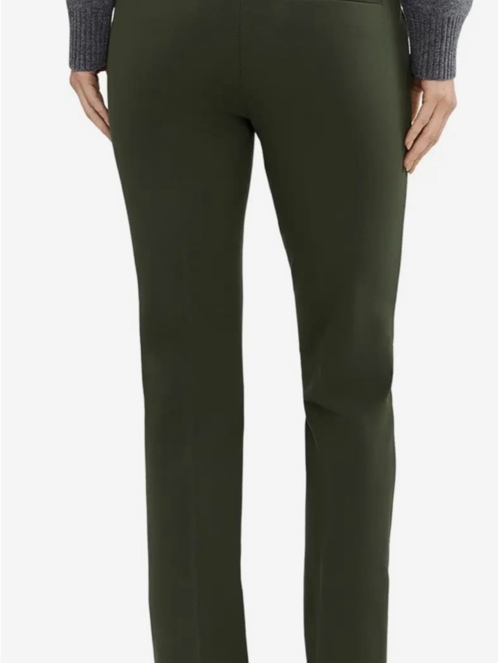 Liverpool Petite Kelsey Flare Mid-Rise Olive Green Boot Cut Trousers - 25P